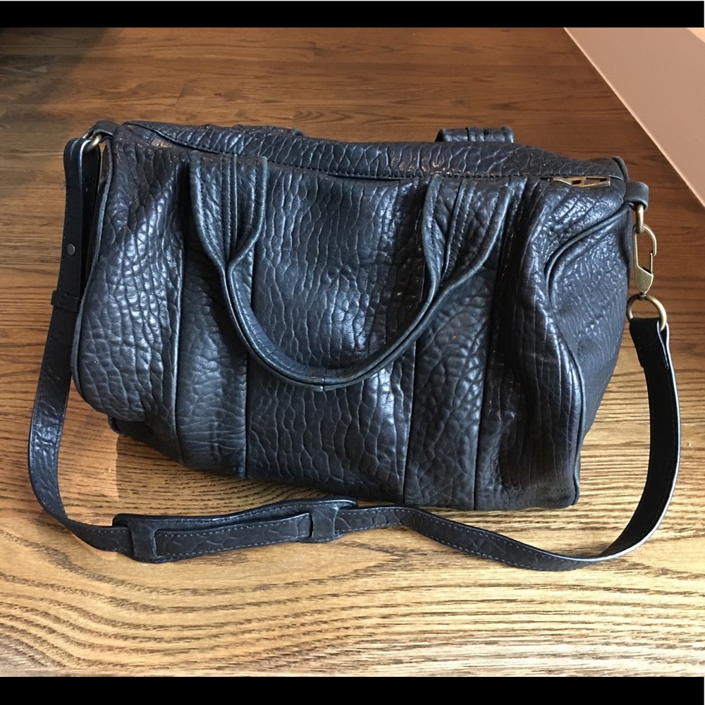Alexander Wang “Rocco” black leather handbag